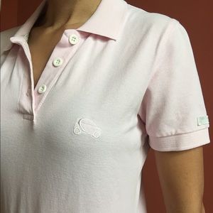 LIKE NEW Smart Car light pink polo shirt